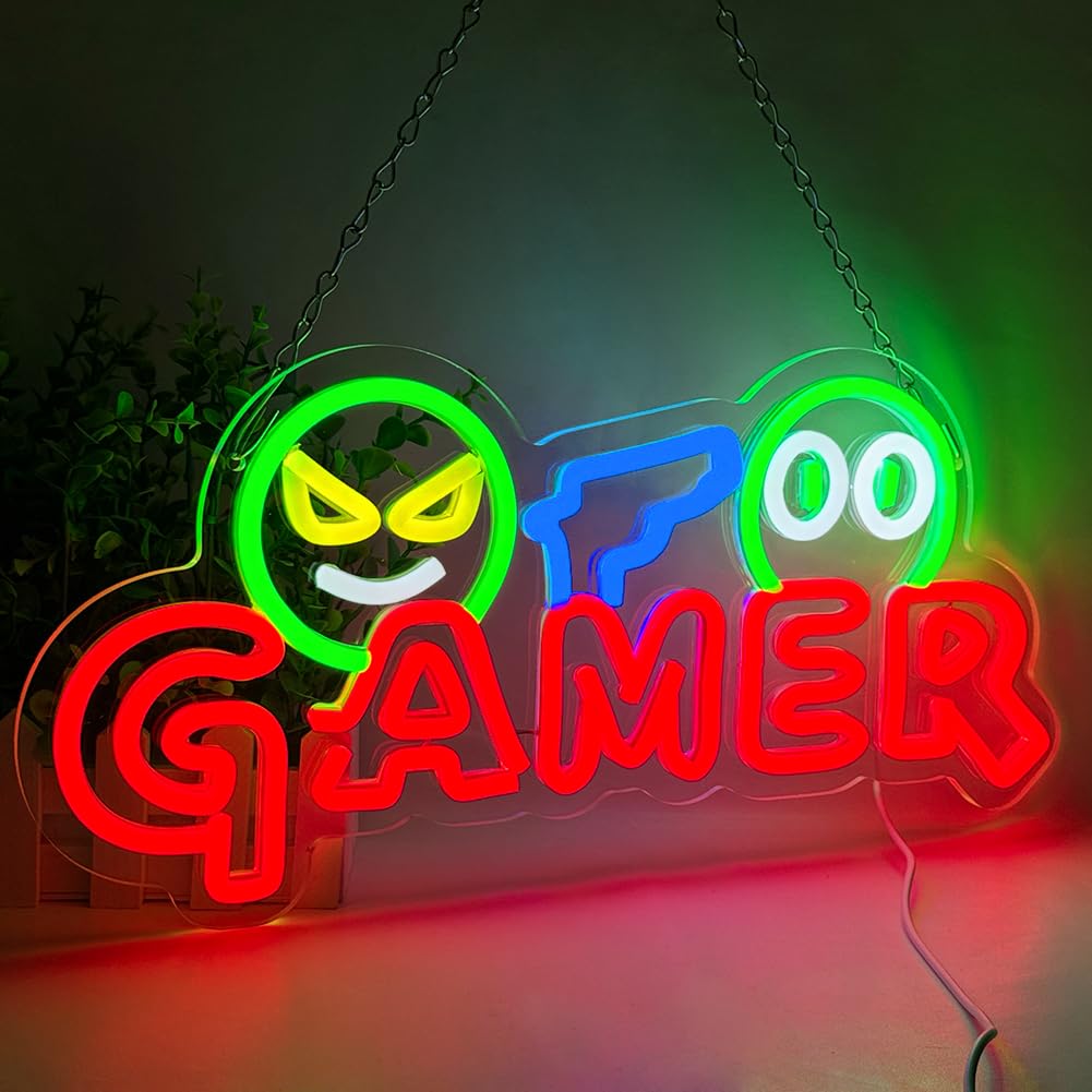 Room Lighting Bedroom Decor - Gamer Neon Sign LED Wall Light