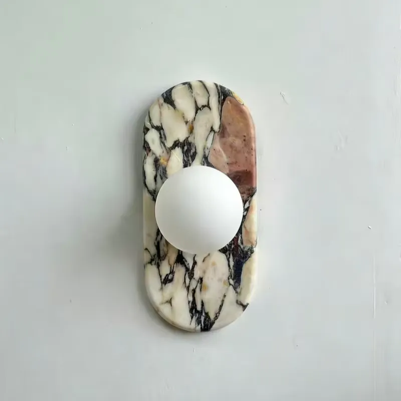 Wall Decor Lighting - SJX Minimalist Natural Calacatta Viola Marble