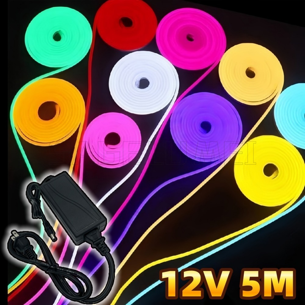 Garden Lighting Decor - 12V Neon LED Strip With Power