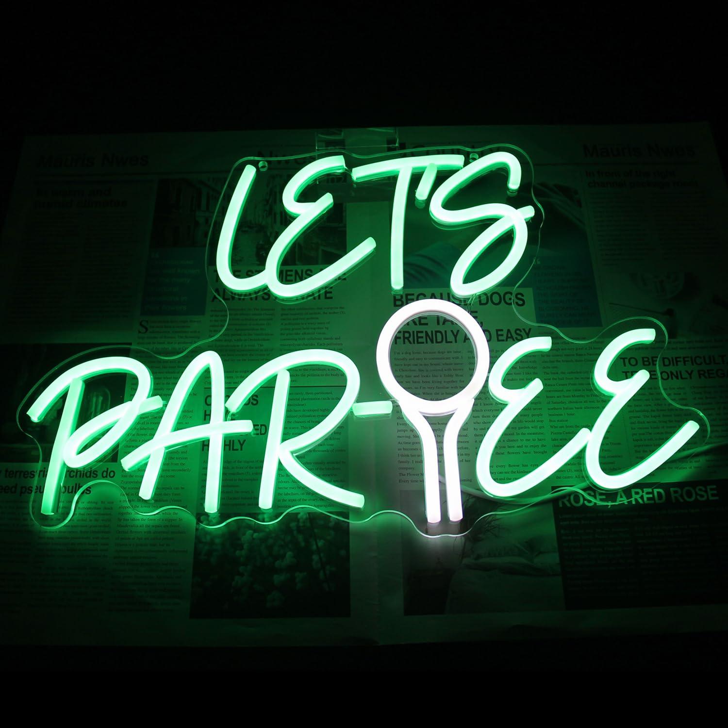 Let's Par Tee Neon Sign Golf B - Led Lighting Wall Decor recension och pris
