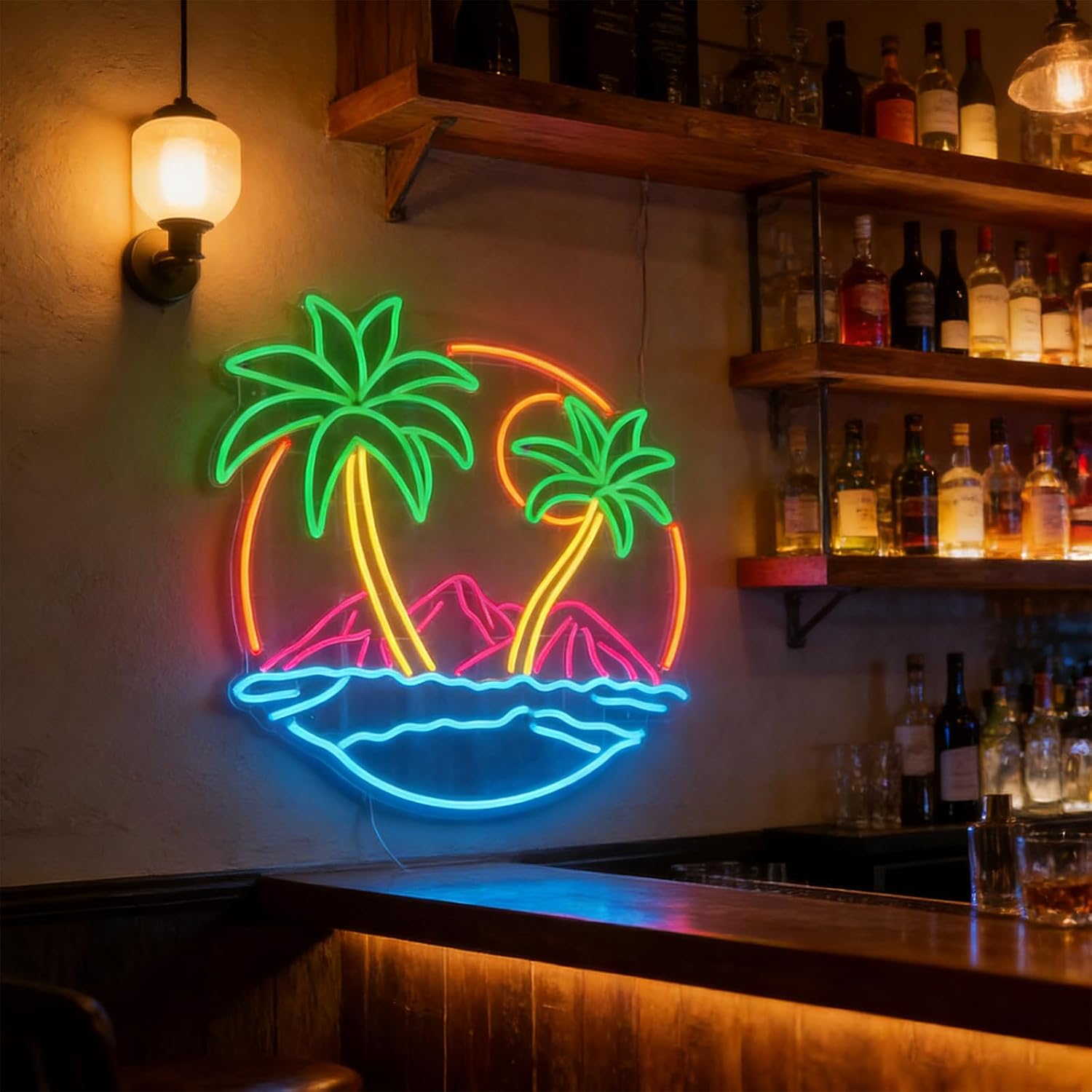 Tropical  Palm Tree LED Neon S - Lighting Decor Rentals recension och pris