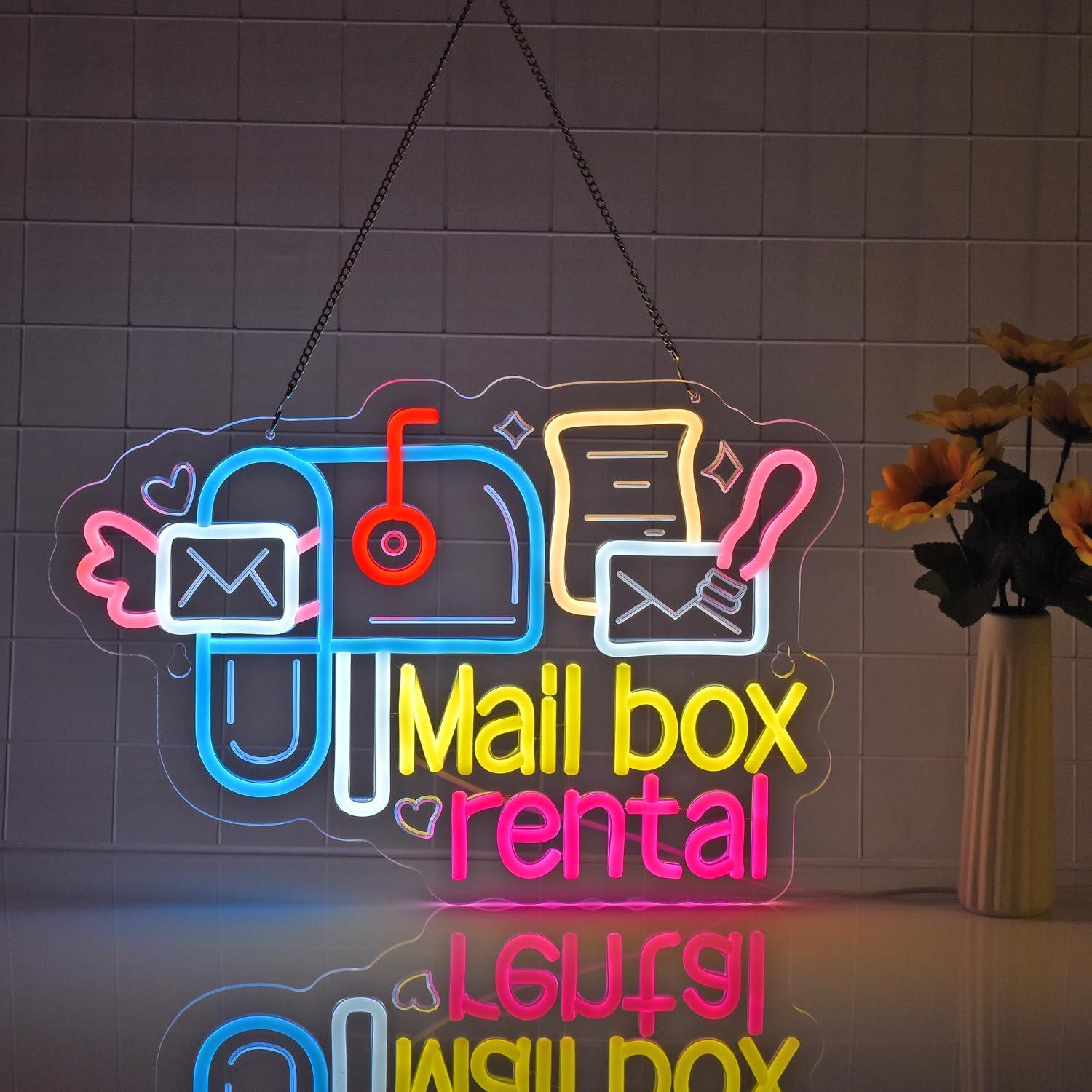 Mail Box Rental Neon Sign USB  - Lighting Decor Rentals recension och pris