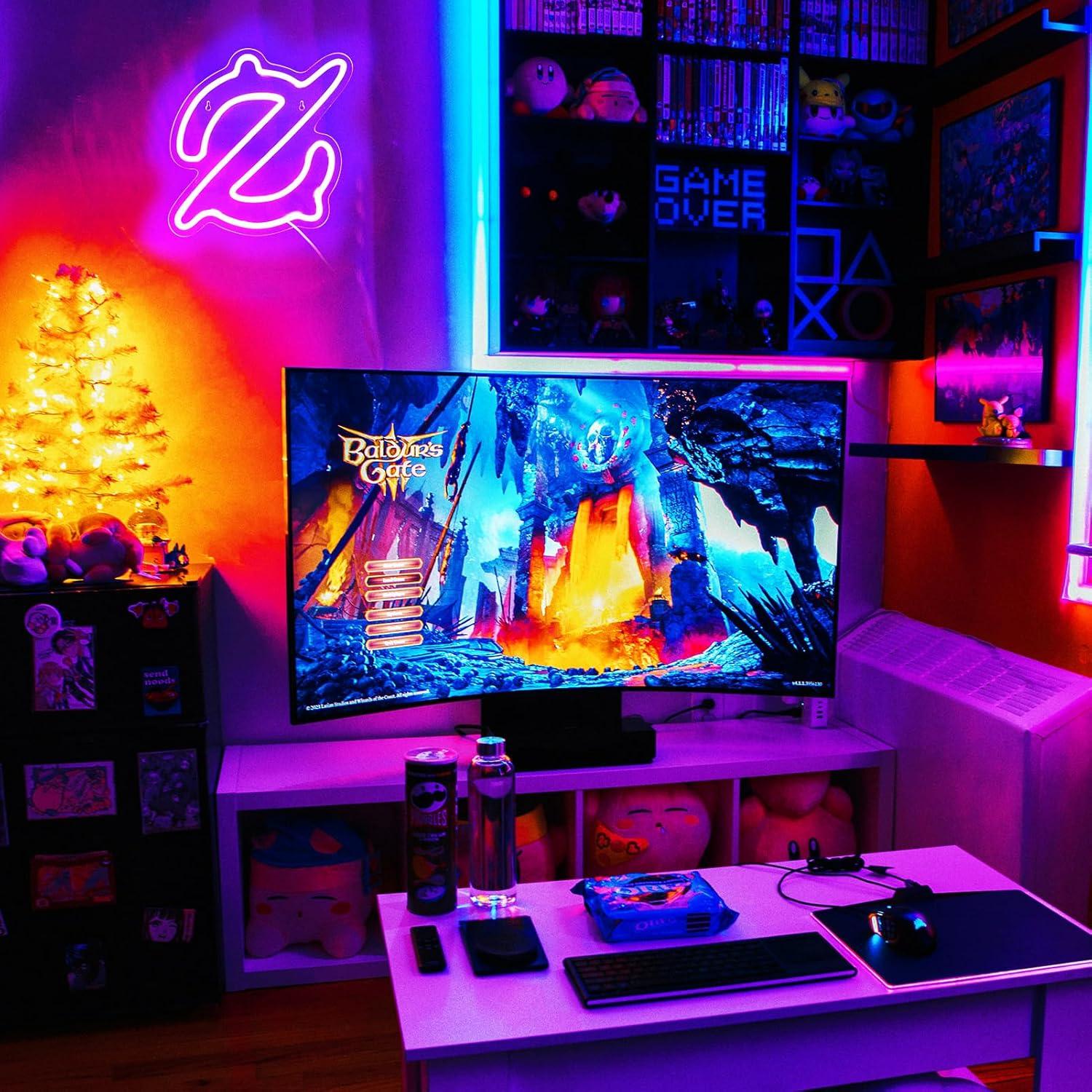 Gaming Scholar Neon Sign USB P - Room Lighting Bedroom Decor recension och pris