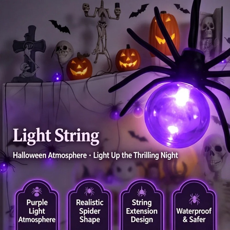 Battery Powered Spider LED Str - Garden Lighting Decor recension och pris