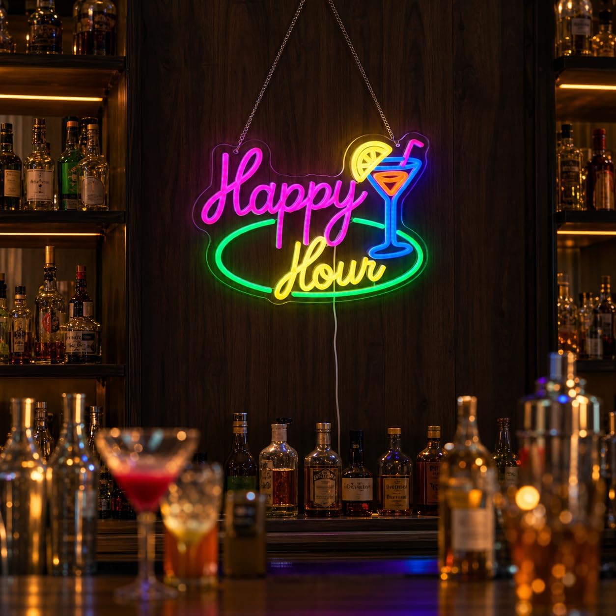 Happy Hour Cocktail LED Neon S - Decor Lighting Opening Hours recension och pris