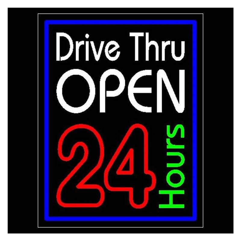 Drive Thru Open 24 Hours Neon  - Decor Lighting Opening Hours recension och pris