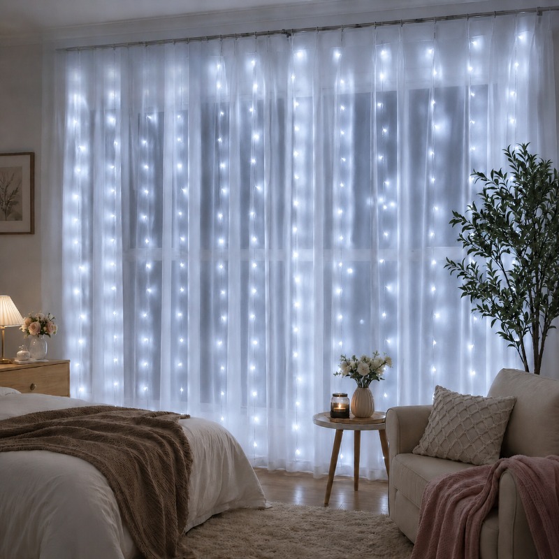 3/4/6m Curtain LED String Ligh - Fairy Light Curtain recension och pris