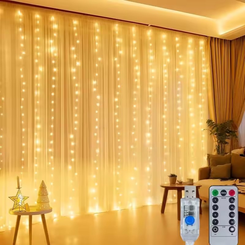 3/4/6m Curtain LED String Ligh - Fairy Light Curtain recension och pris