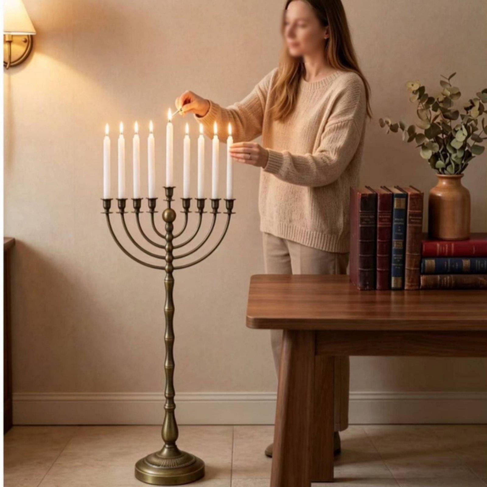 Antique Bronze Menorah Stand M - Elegant Decor & Lighting Llc recension och pris