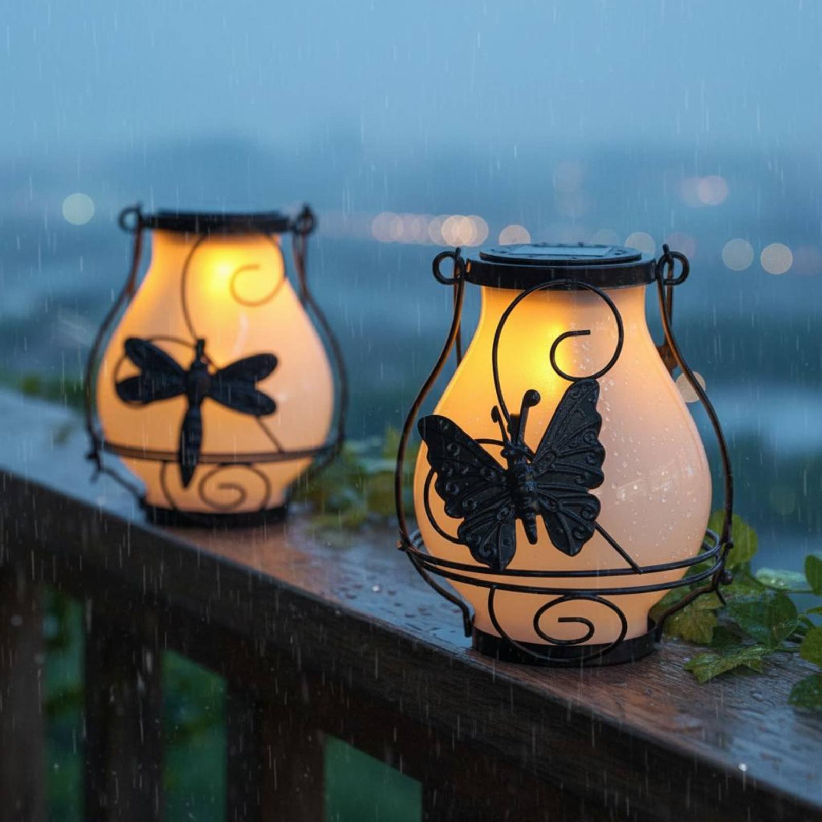 Solar Butterfly Lantern Waterp - Garden Lighting Decor recension och pris