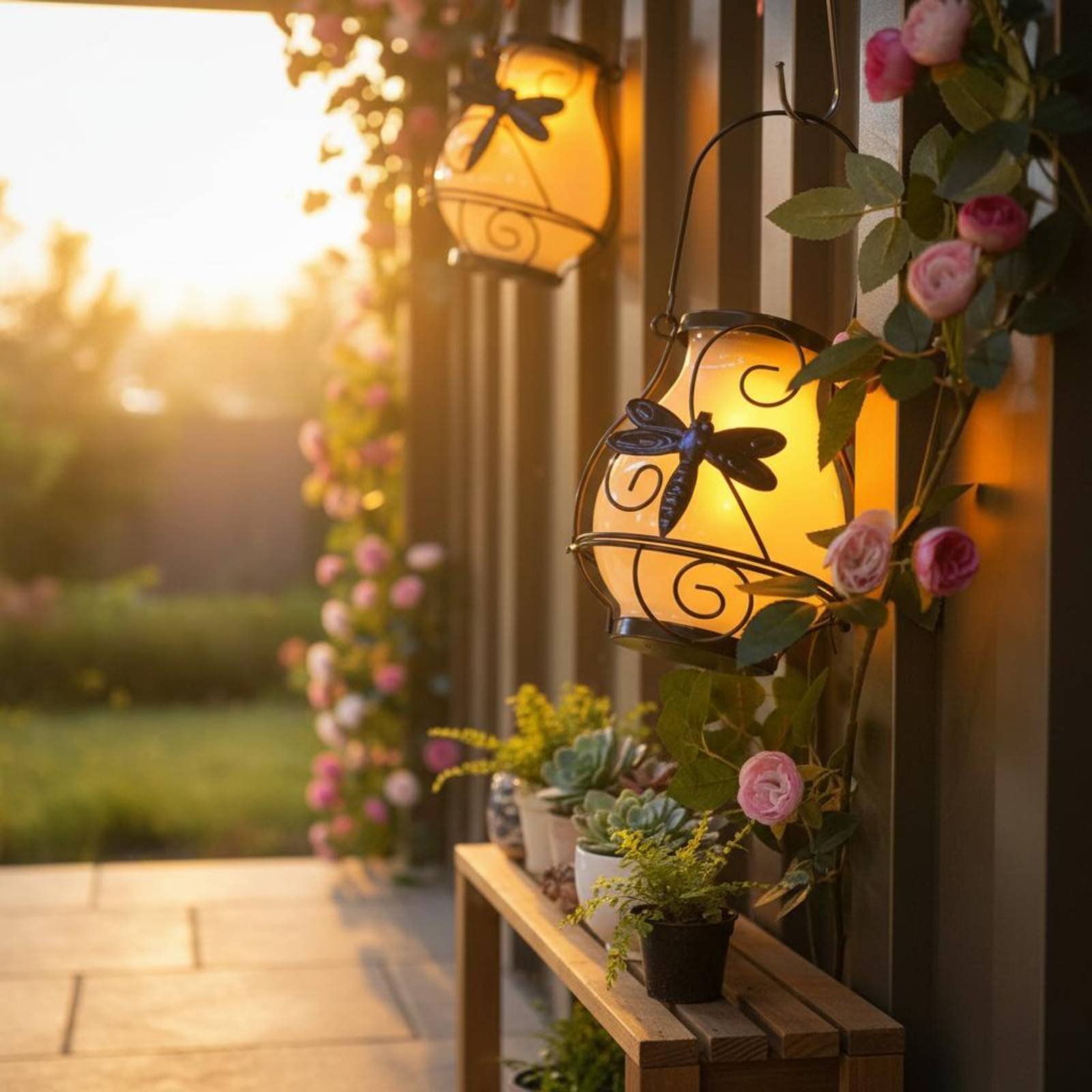 Solar Butterfly Lantern Waterp - Garden Lighting Decor recension och pris