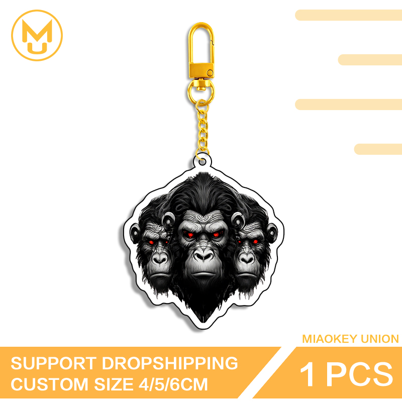 Three Chimpanzee Heads Keyring - Union Lighting & Decor Montreal Quebec recension och pris