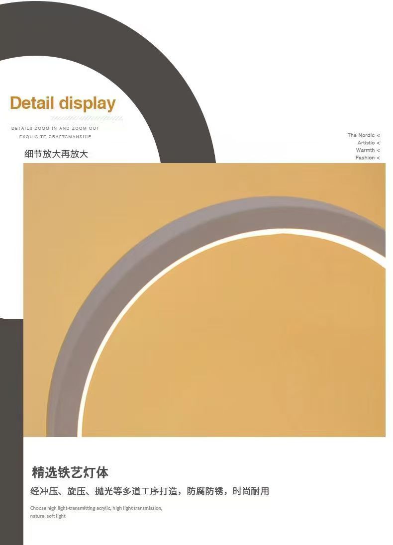 20CM LED Simple Circular Ring  - Room Lighting Bedroom Decor recension och pris
