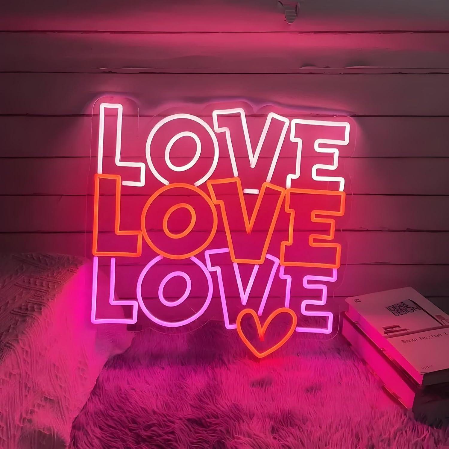 Love Neon Sign USB Dimmable LE - Led Lighting Wall Decor recension och pris