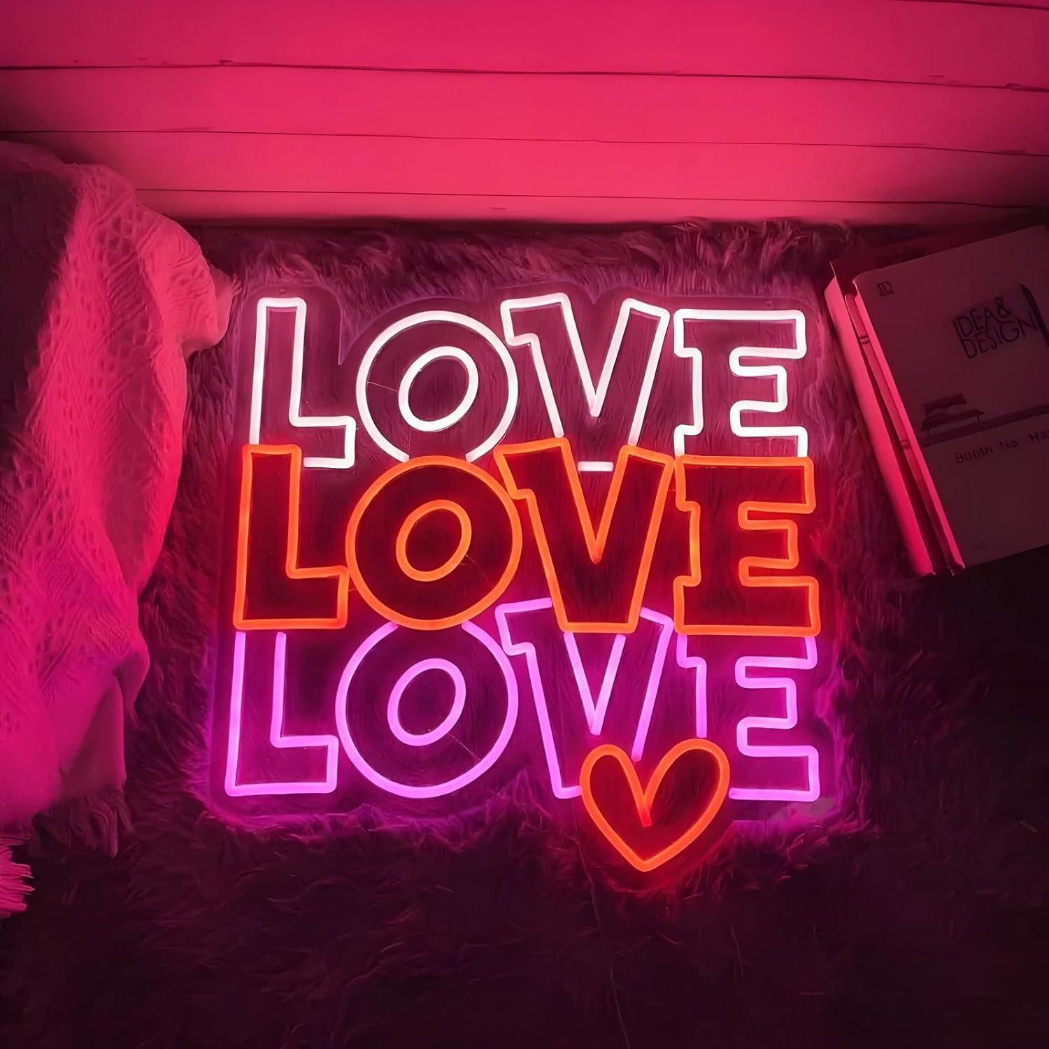 Love Neon Sign USB Dimmable LE - Led Lighting Wall Decor recension och pris