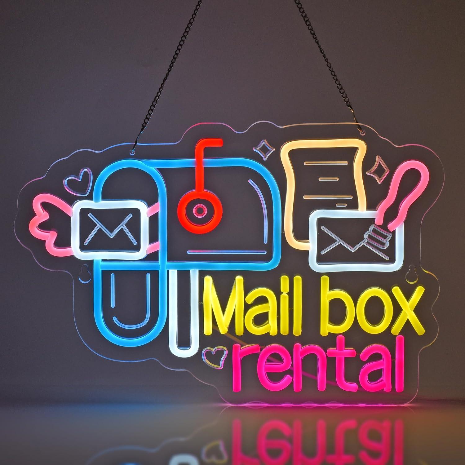 Mail Box Rental Neon Sign USB  - Lighting Decor Rentals recension och pris
