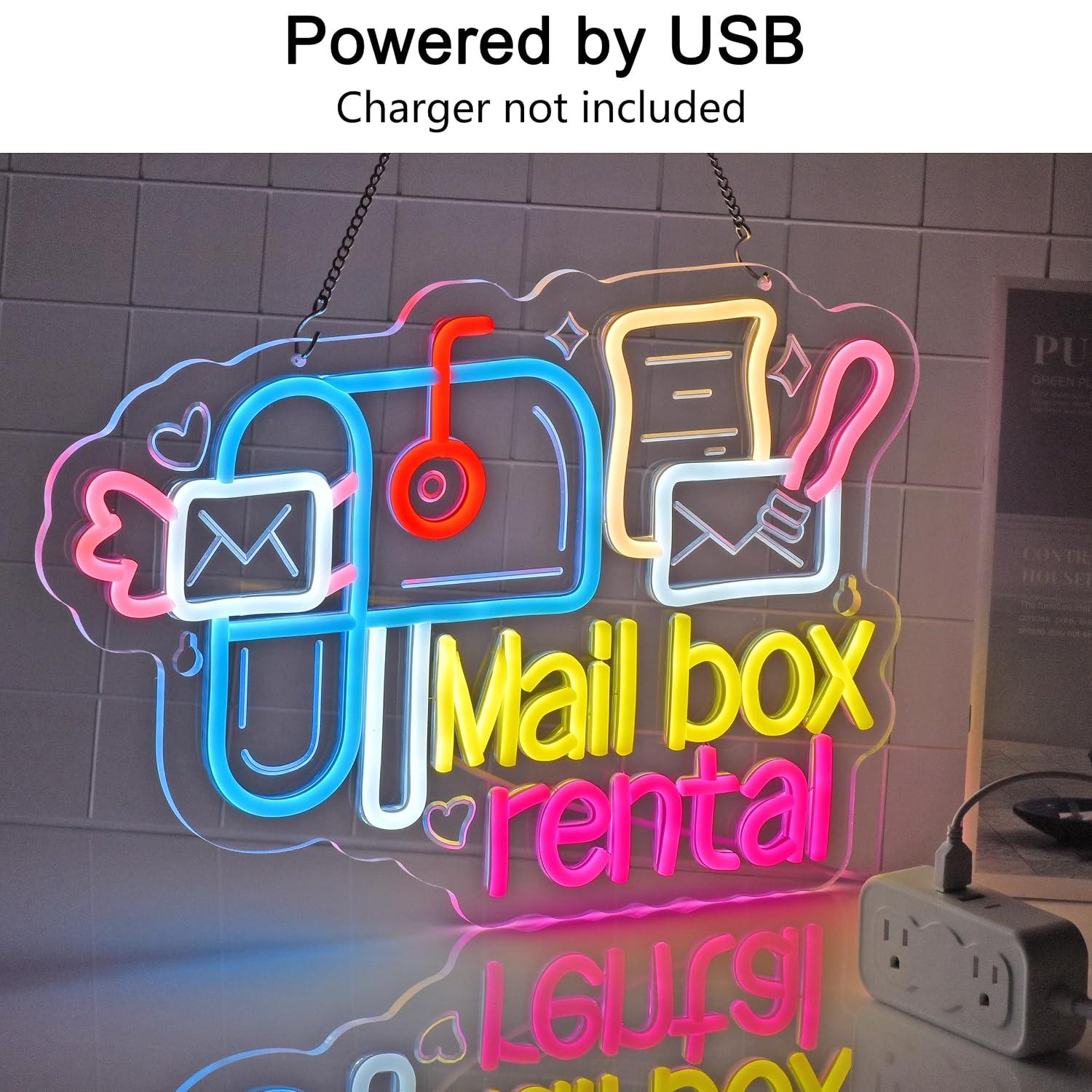 Mail Box Rental Neon Sign USB  - Lighting Decor Rentals recension och pris