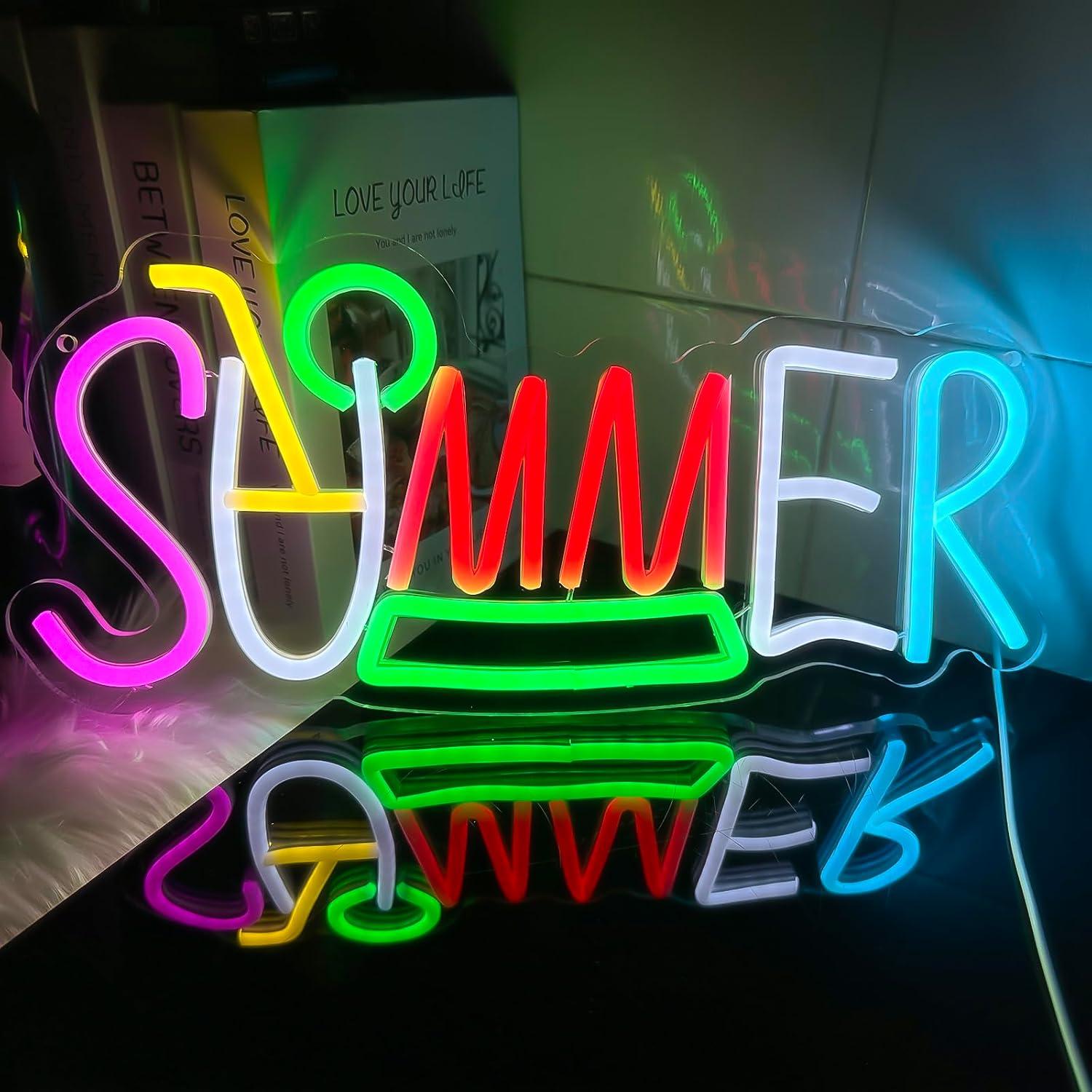Summer Neon Sign USB Powered L - Lighting Decor Rentals recension och pris