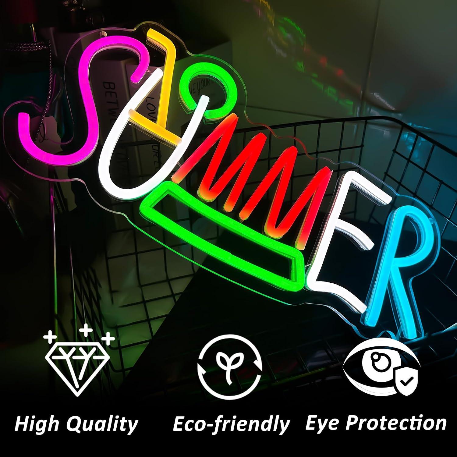 Summer Neon Sign USB Powered L - Lighting Decor Rentals recension och pris