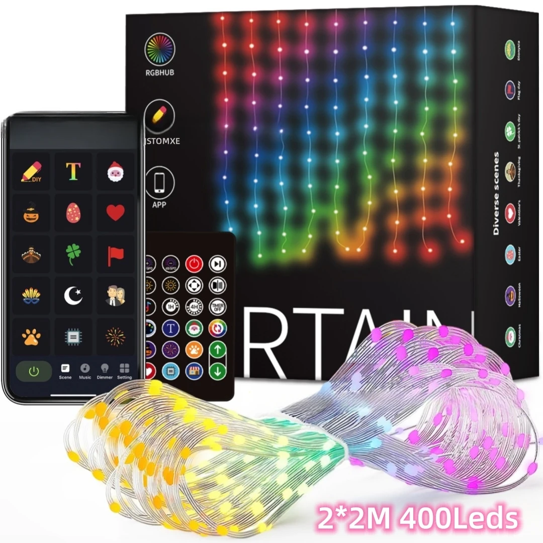 USB Smart APP Animated Curtain - Fairy Light Curtain recension och pris