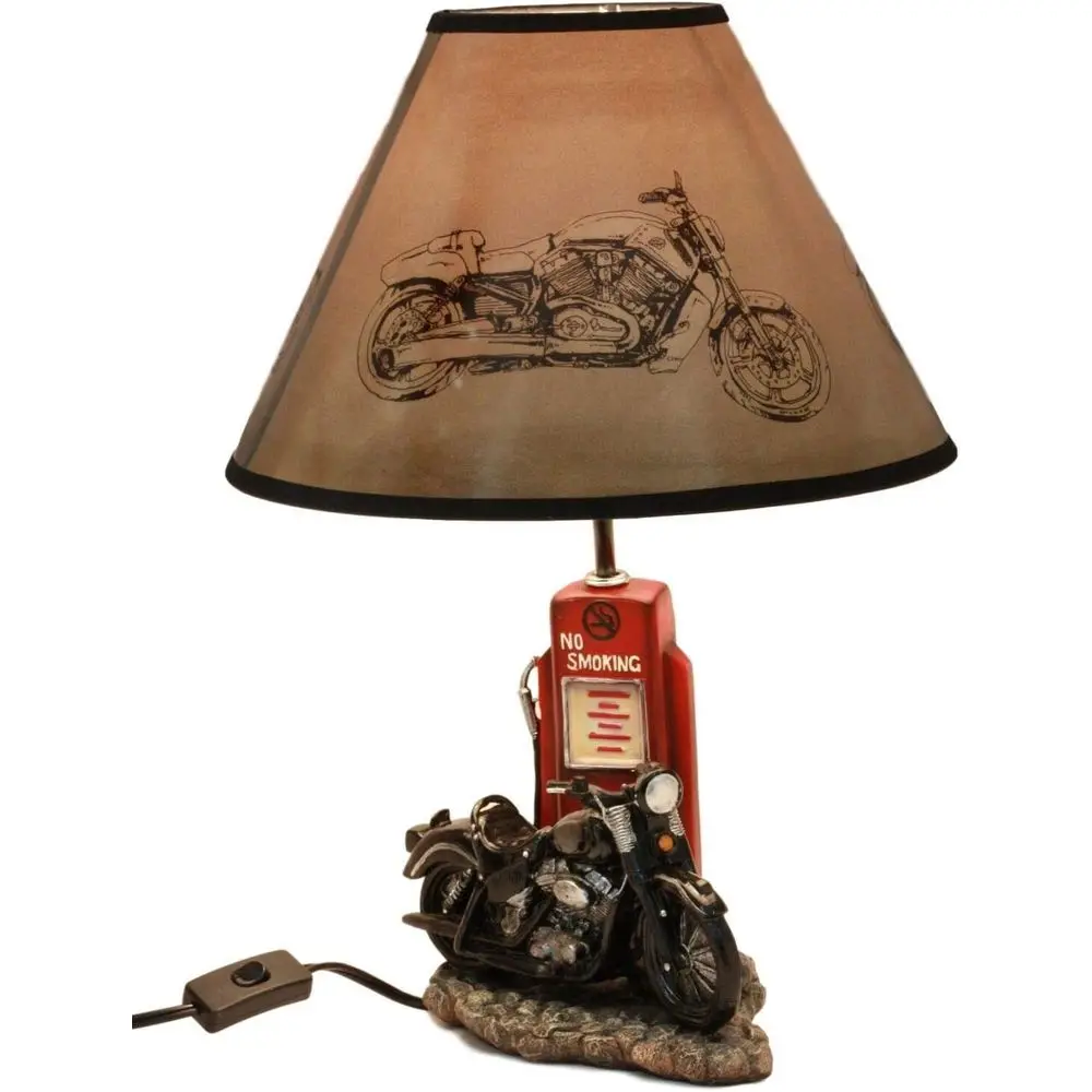 Vintage Retro Black Motorcycle - Home Lighting And Decor recension och pris