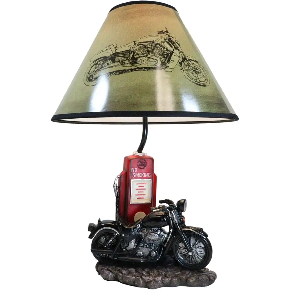 Vintage Retro Black Motorcycle - Home Lighting And Decor recension och pris