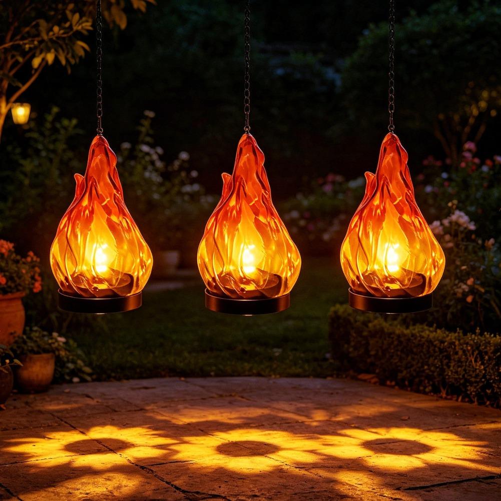 Solar Flame Hanging Lantern Li - Garden Lighting Decor recension och pris