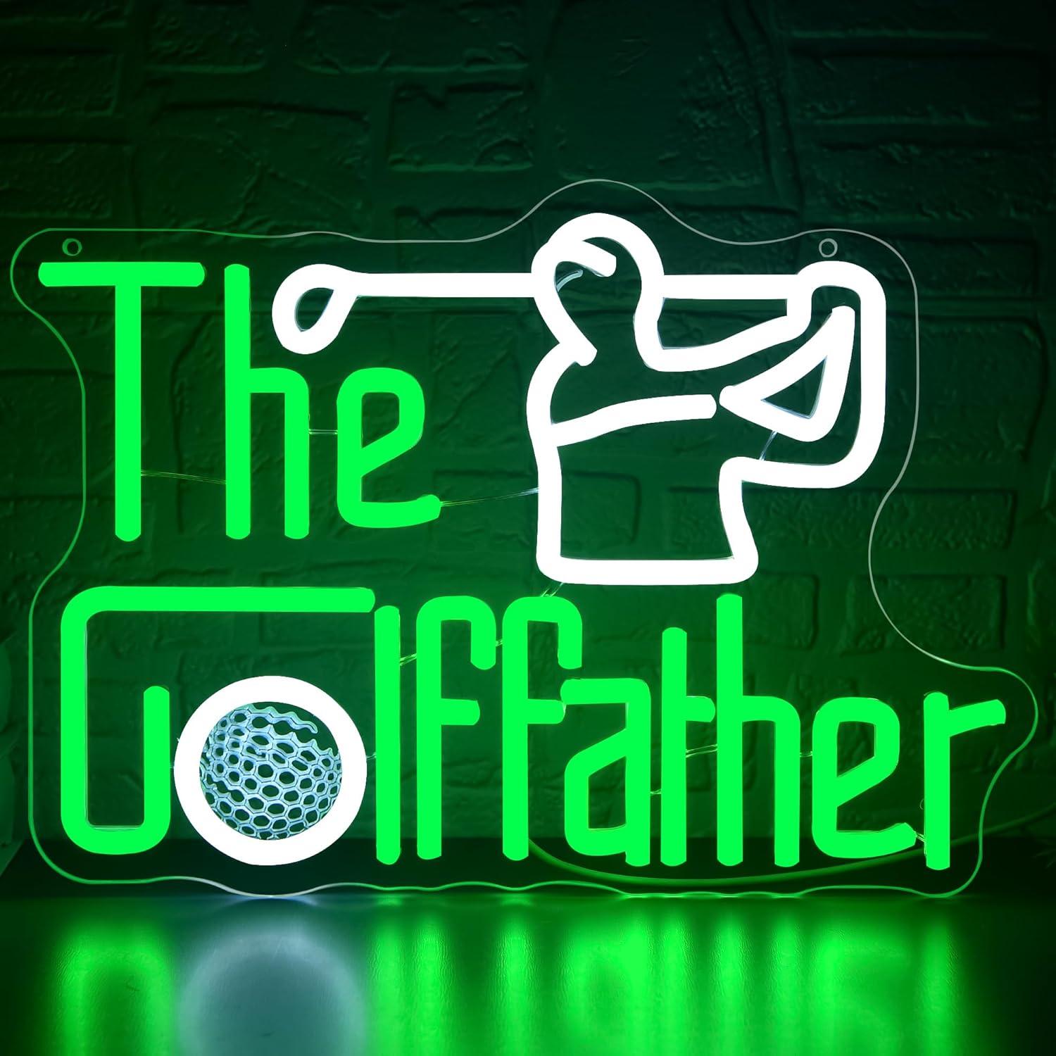 Golf Father Neon Sign USB Dimm - Led Lighting Wall Decor recension och pris