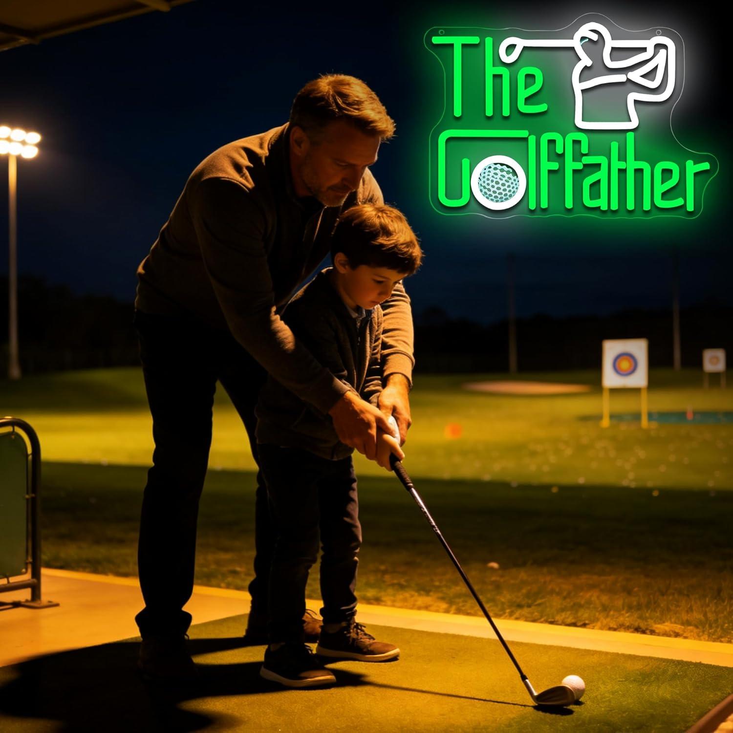 Golf Father Neon Sign USB Dimm - Led Lighting Wall Decor recension och pris