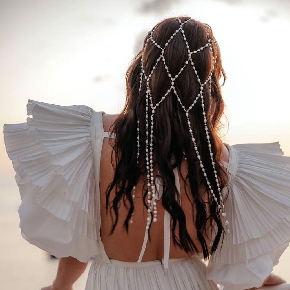 Boho Imitation Pearl Hair Chai - Elegant Decor & Lighting Llc recension och pris