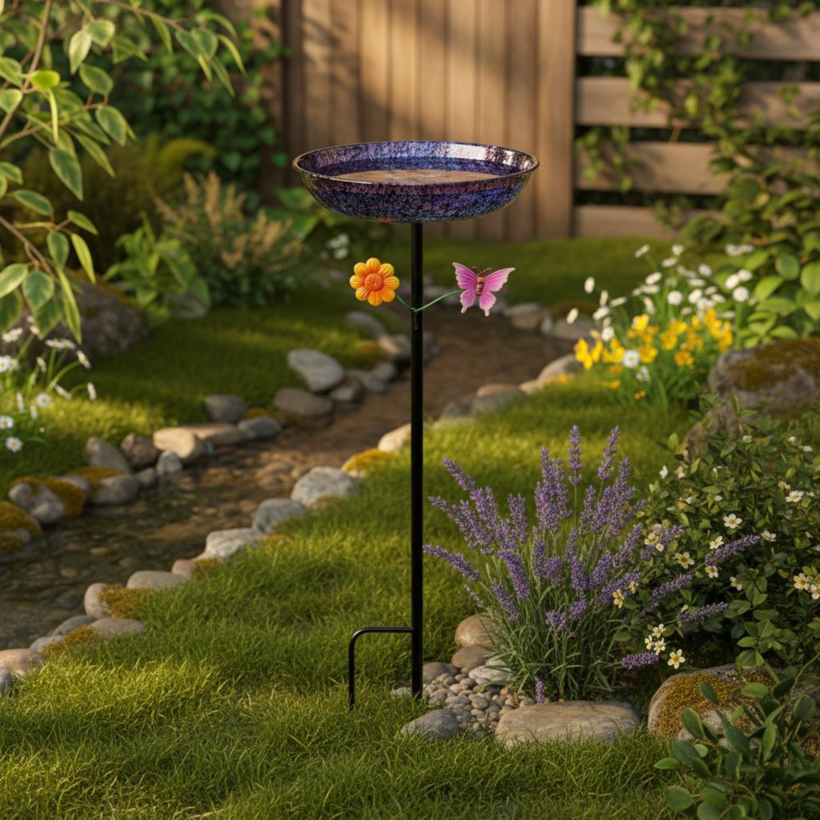 Metal Bird Bath Long-Lasting R - Elegant Decor & Lighting Llc recension och pris
