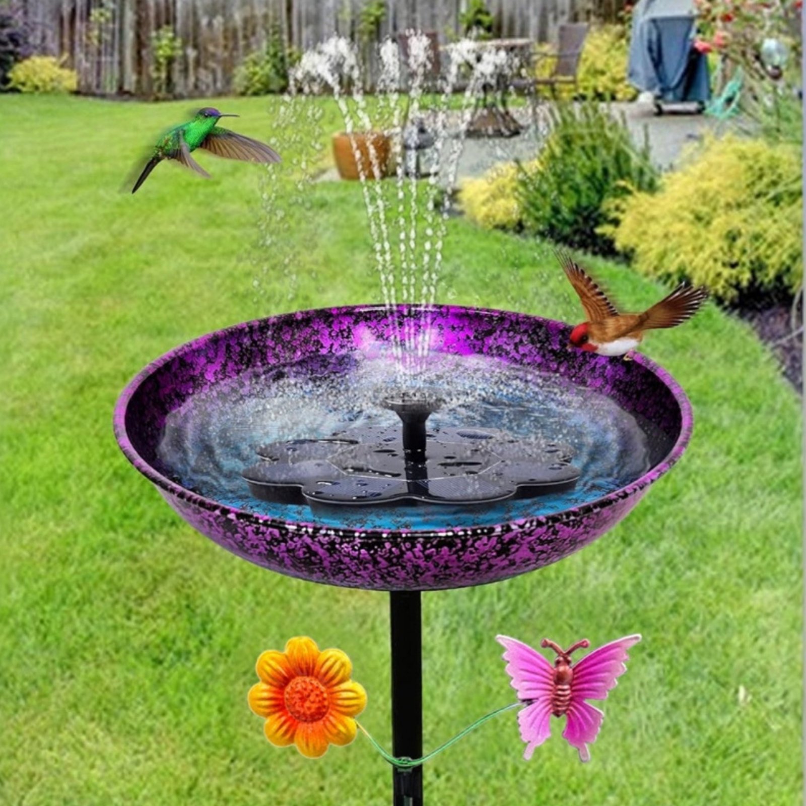 Metal Bird Bath Long-Lasting R - Elegant Decor & Lighting Llc recension och pris