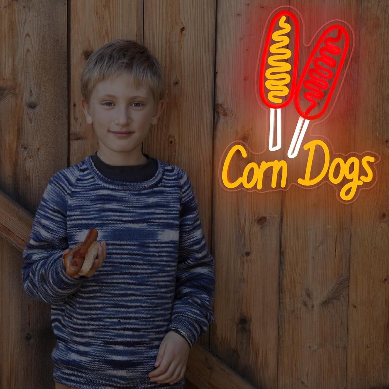 Corn Dog Neon Sign Snack USB D - Led Lighting Wall Decor recension och pris