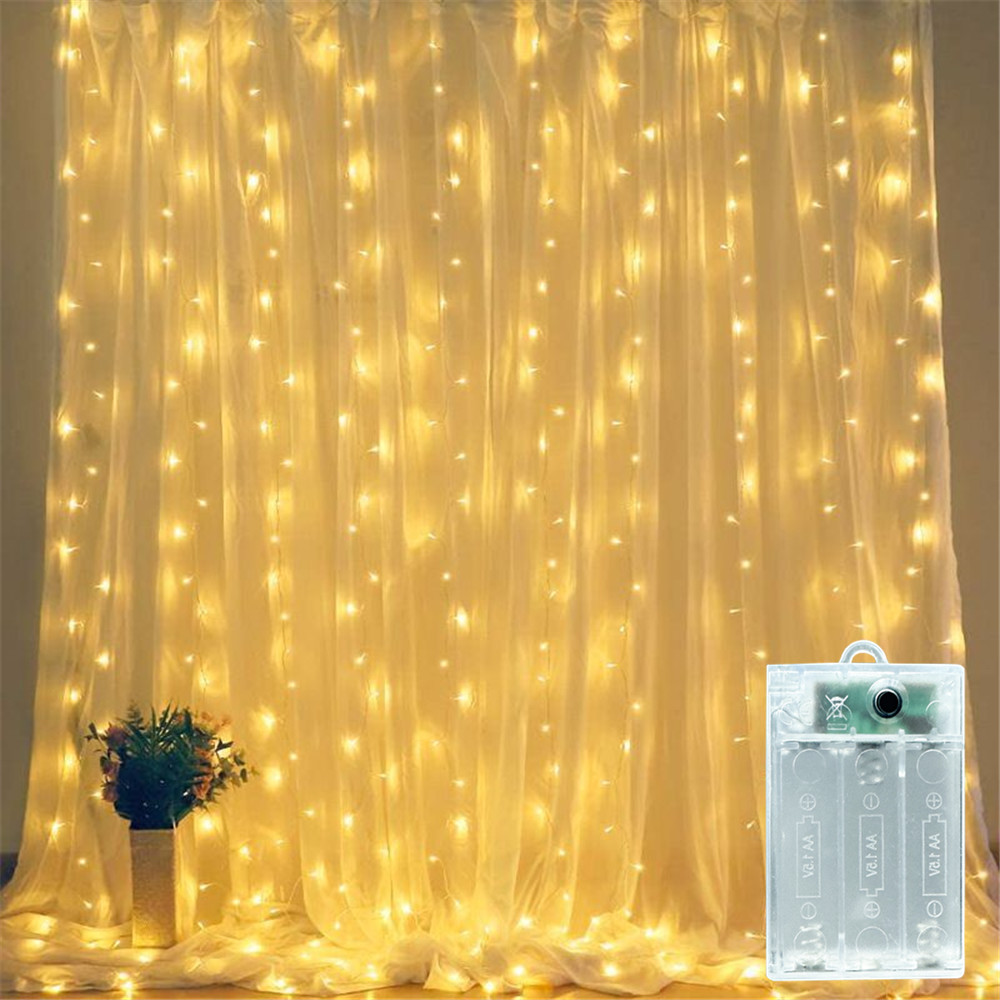Battery Power LED Curtain Fair - Fairy Light Curtain recension och pris