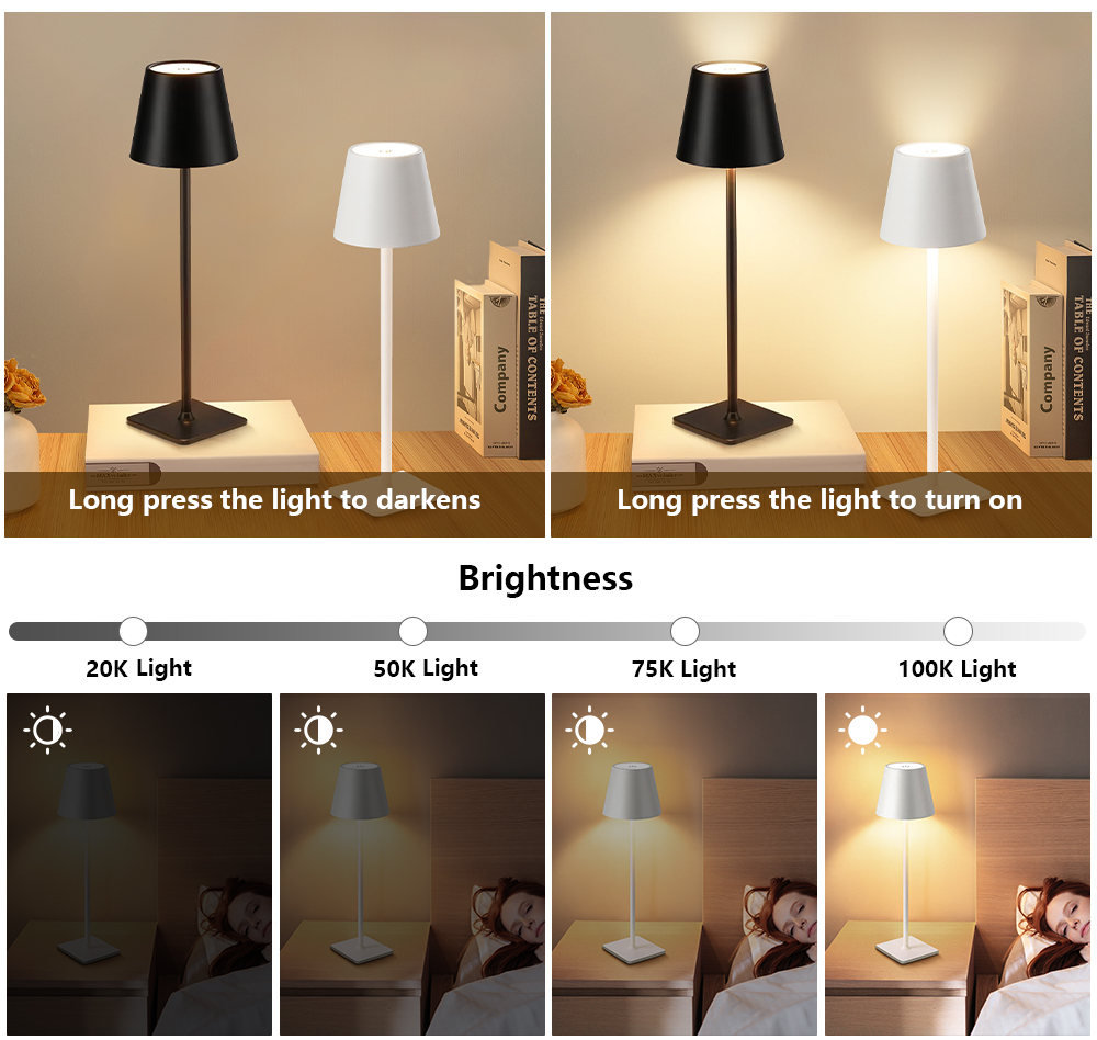 LED Rechargeable Desk Light Wi - Room Lighting Bedroom Decor recension och pris